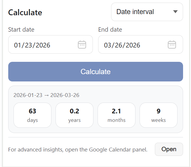 Popup result screenshot