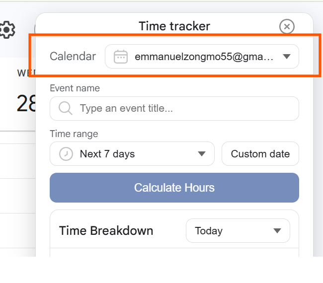 Google Calendar side panel